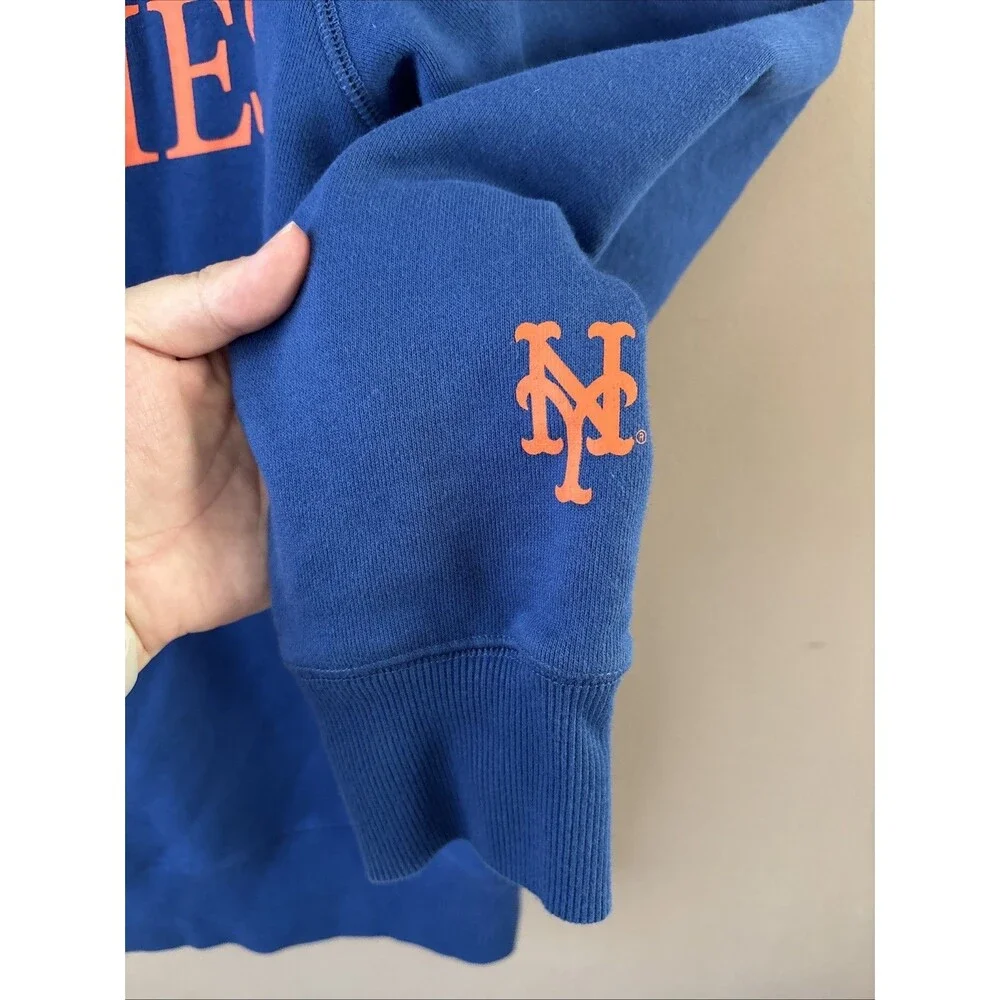 Awake NY Hoodie Womens S Blue Mets Subway Series Graphic Sweatshirt